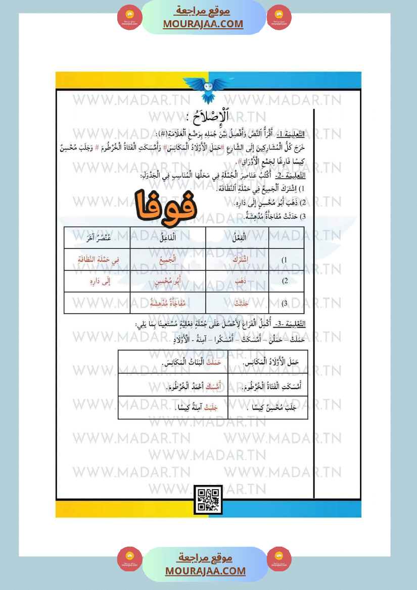امتحانات السنة الرابعة الثلاثي الأول جميع المواد