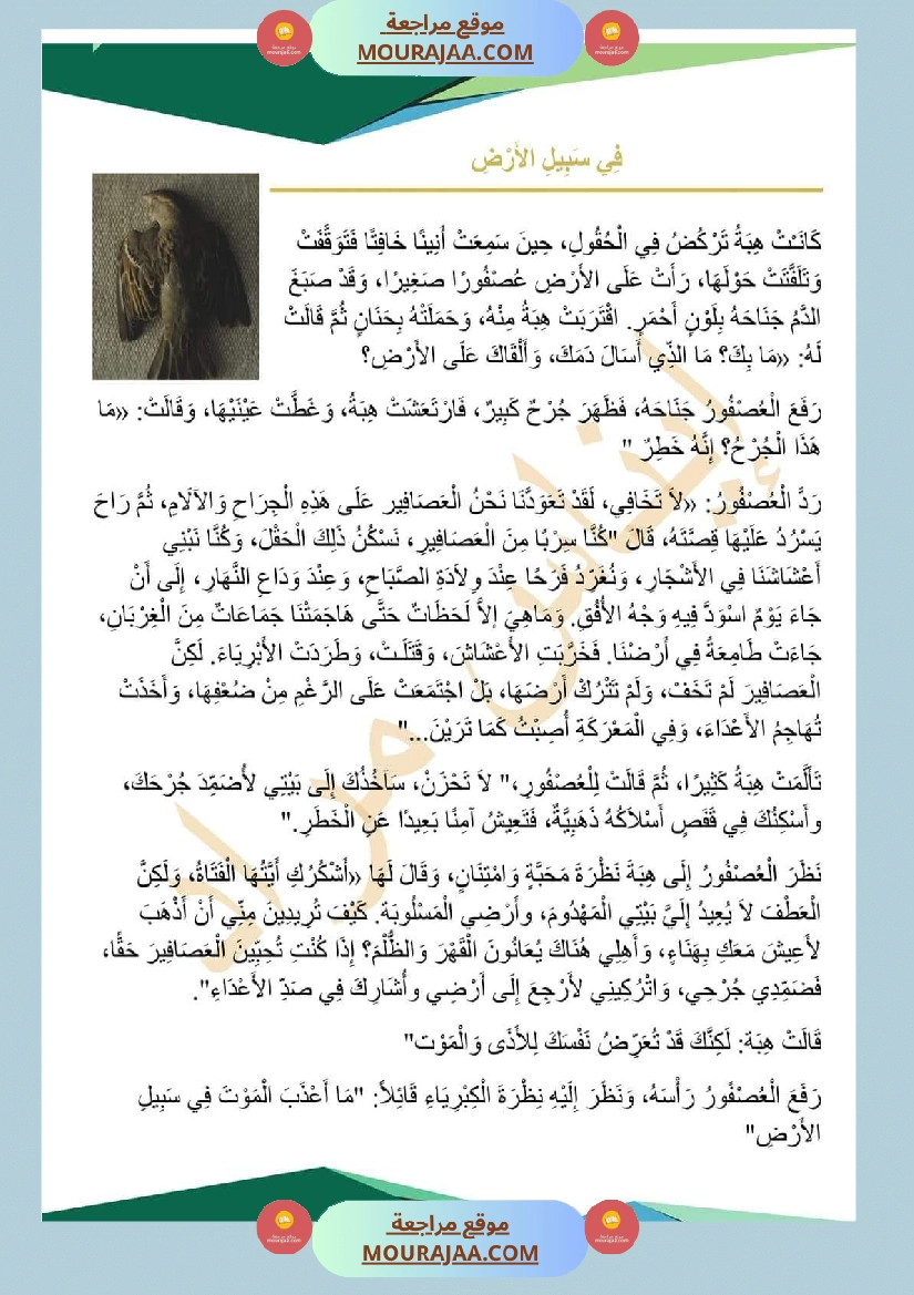 تلاميذ السنة الرابعة نص ثري من حيث المعجم اللغوي المعتمد عميق في معانيه