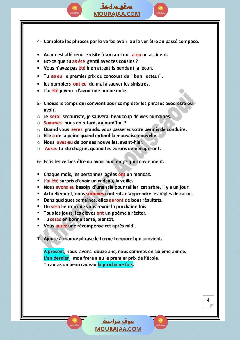 langue m3 6eme annee