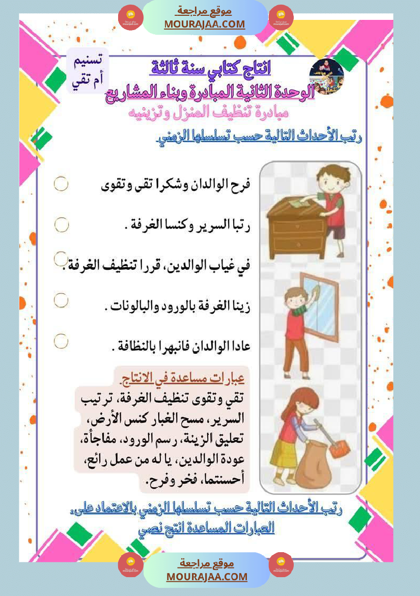 مجال العربية سنة الثالثة الثلاثي الاول