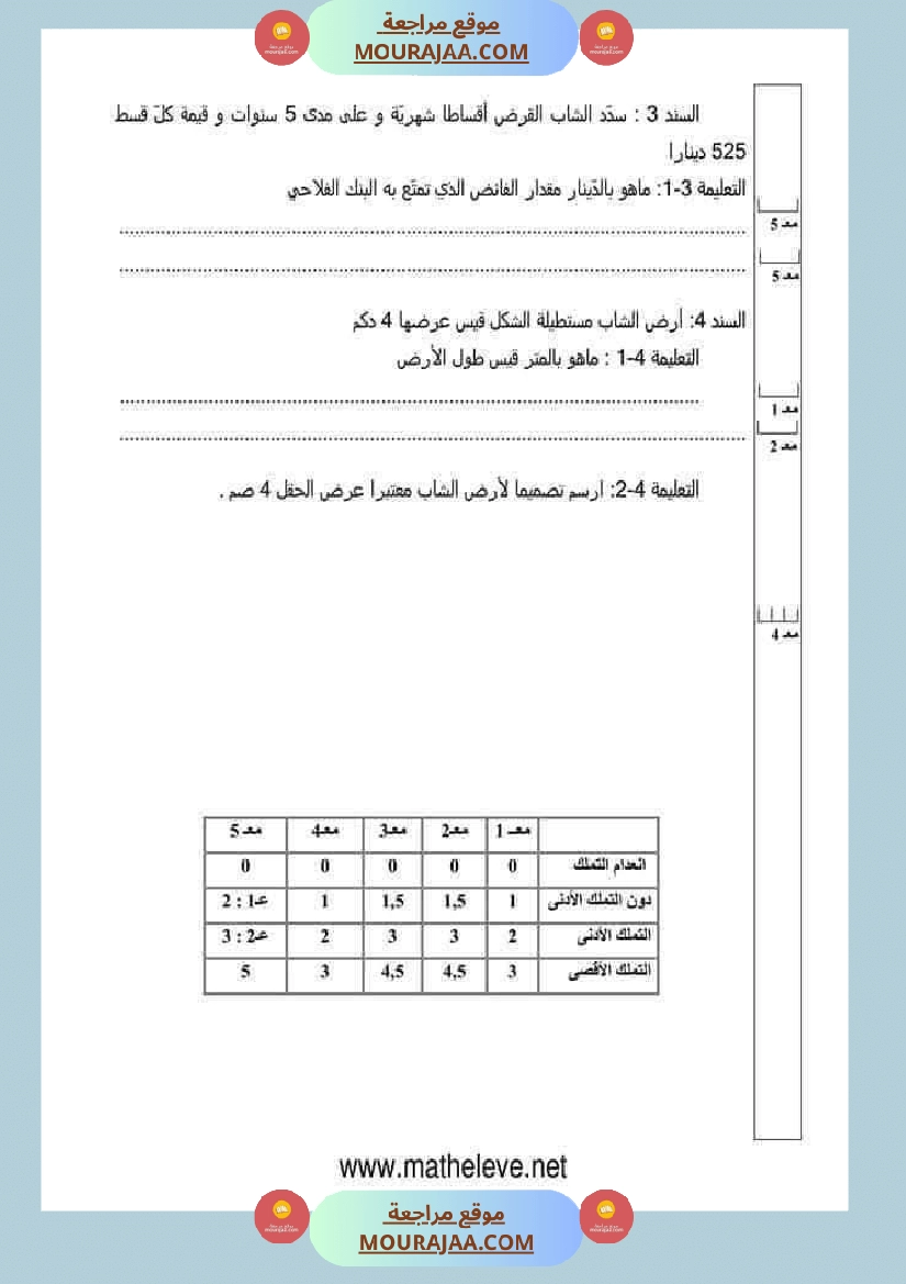 اختبارات مجمعة لأبطال السنة الخامسة في مختلف المواد صفحة 10