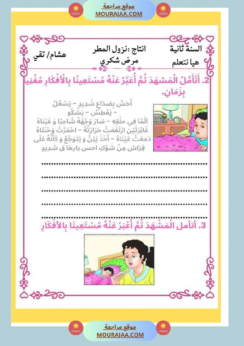 انتاجات مجمعة حول الحاسوب ومواضيع أخرى لأبطال السنة الثانية