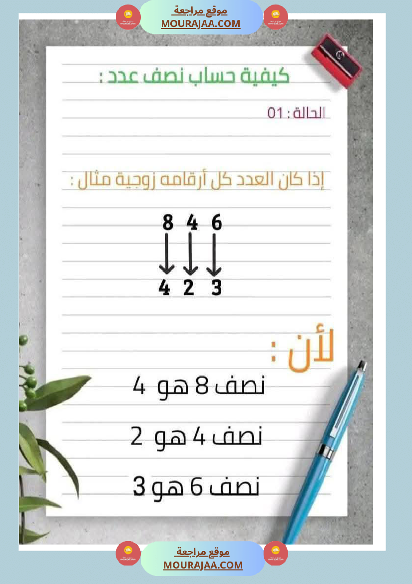 الضعف و النصف لأبطال السنة الثانية عمل منقول