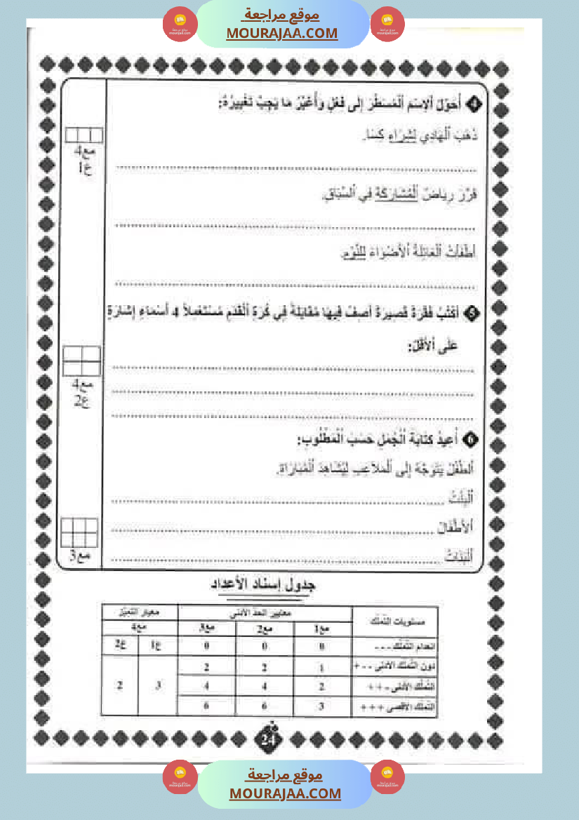 قراءة لأبطال السنة الرابعة