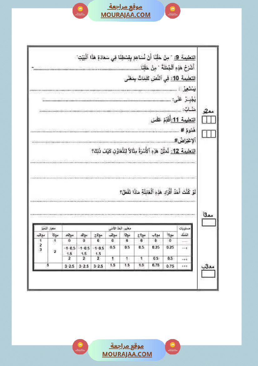 قراءة لأبطال السنة الرابعة