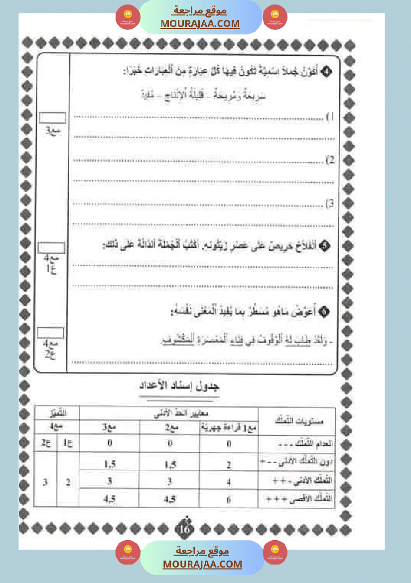 قراءة لأبطال السنة الرابعة