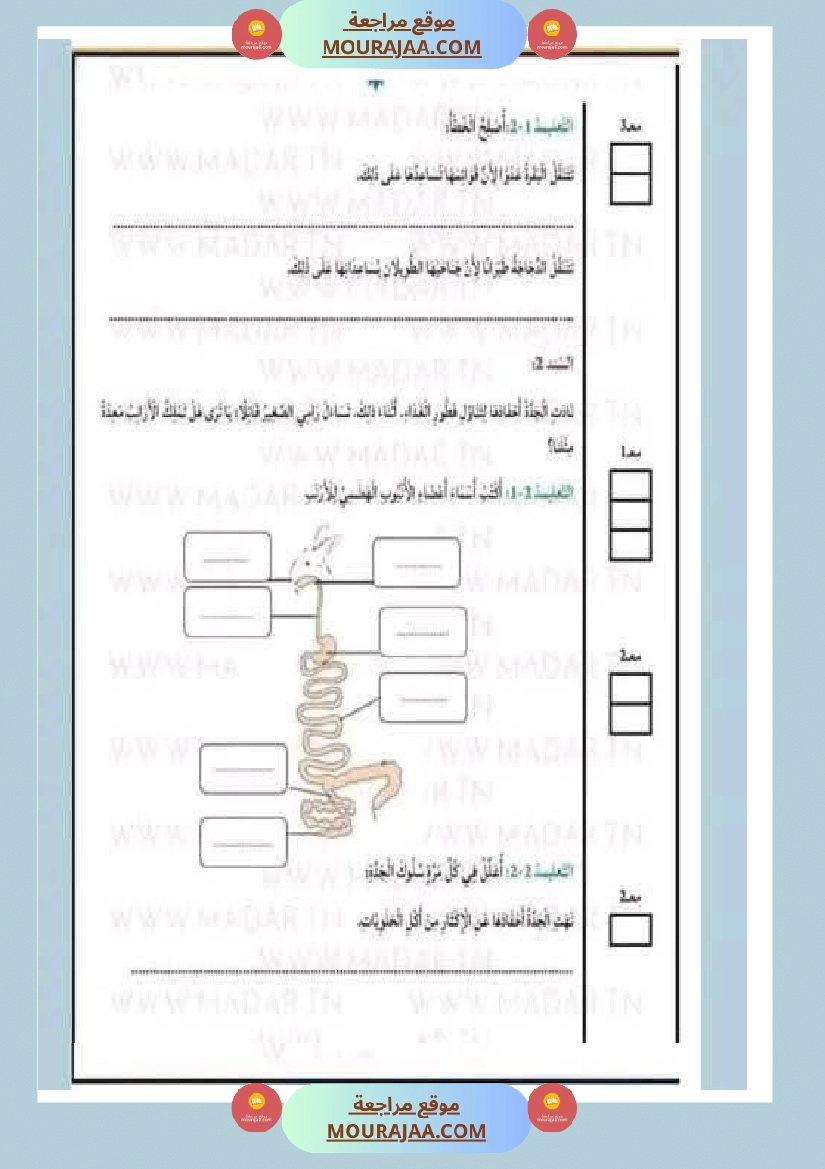 مراجعة شاملة ايقاظ علمي سنة الرابعة الثلاثي الثاني صفحة 20