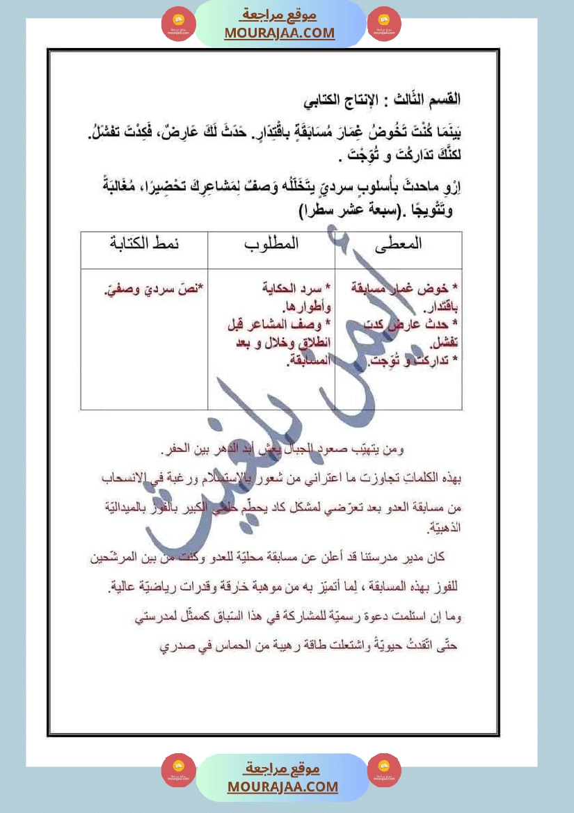 مناظرة تجريبية مع الاصلاح في العربية لأبطال السنة السادسة صفحة 3