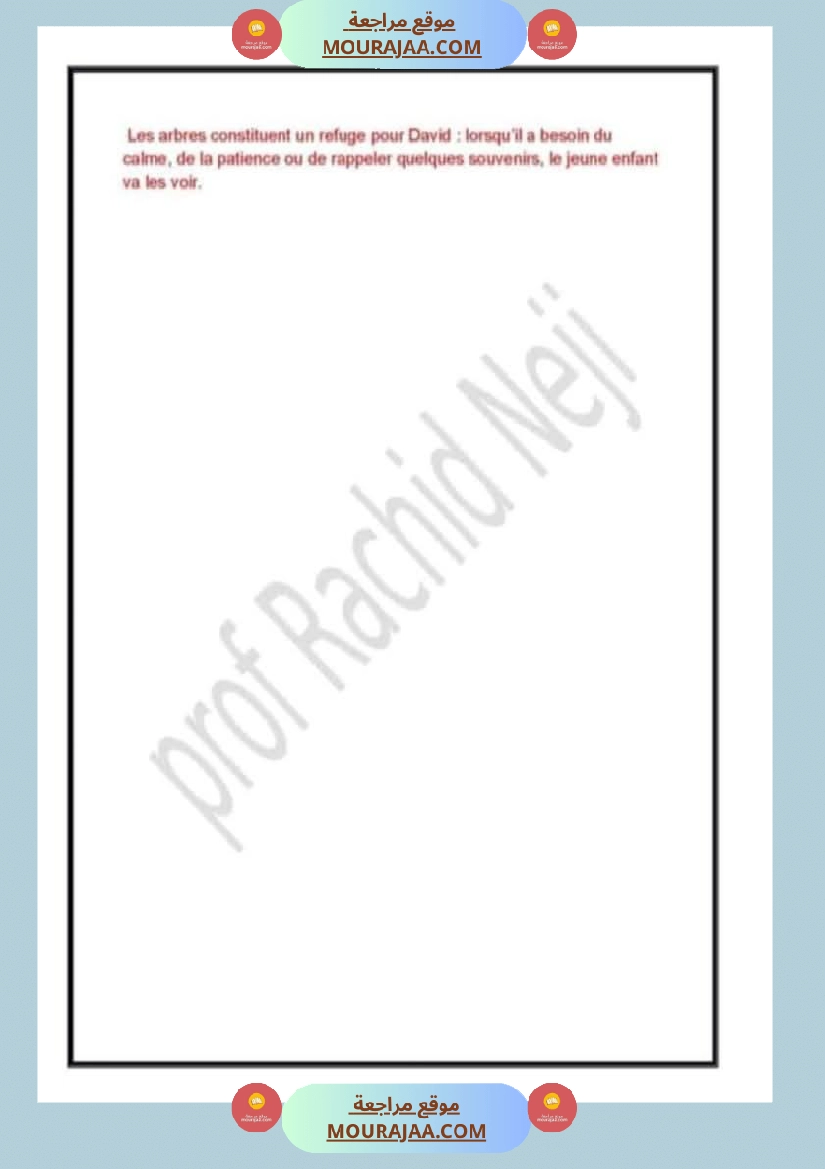 lecture comprehension corrigee 6eme annee صفحة 5