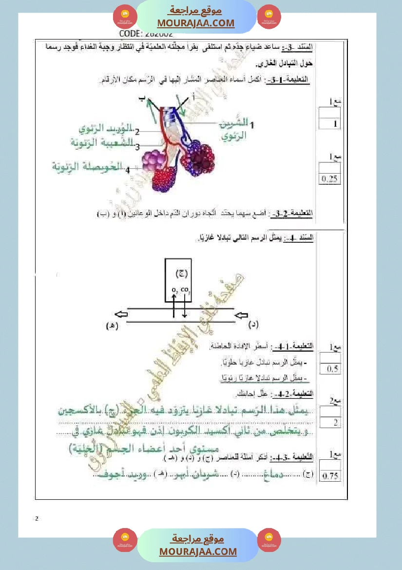 اختبار تقييمي في مادة الايقاظ مع الاصلاح لأبطال السنة السادسة صفحة 4