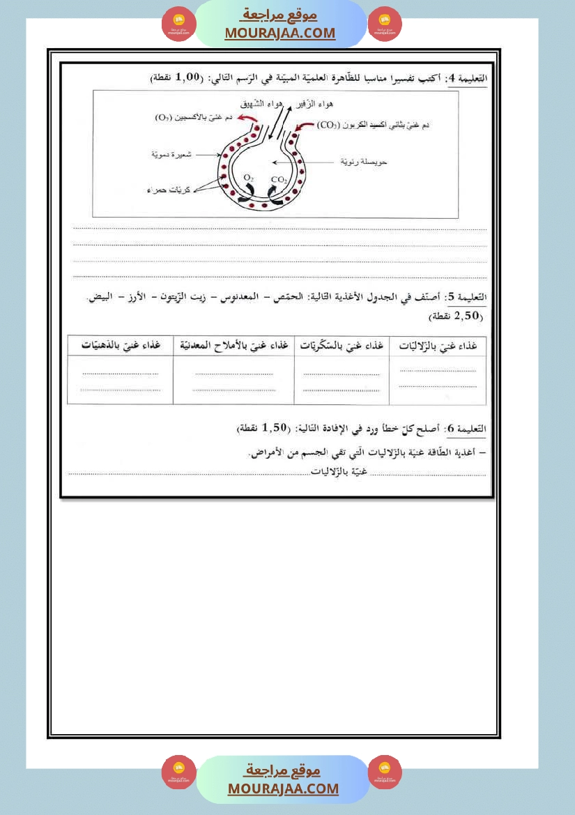 اختبارات ايقاظ علمي مأخوذة من مناظرات خاصة بالثلاثي الثاني صفحة 4