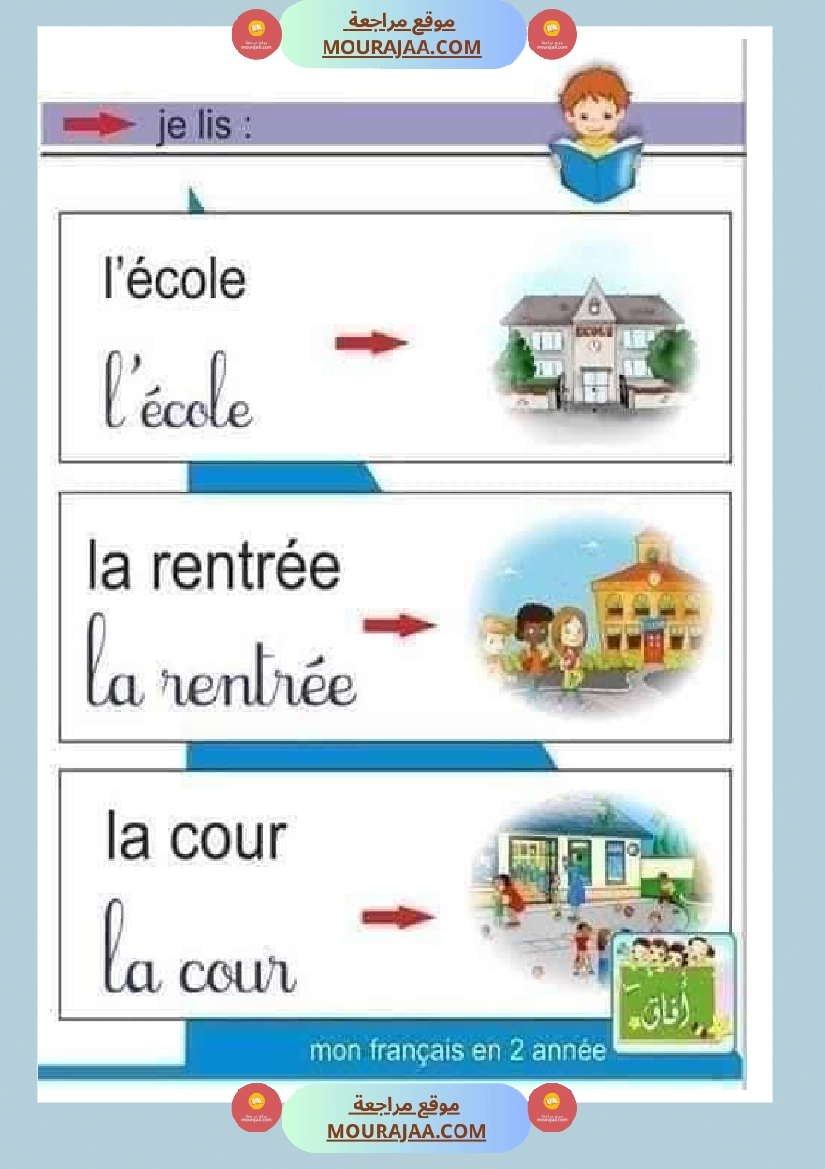 السنة الثالثة فرنسية الوحدة الاولى صفحة 3