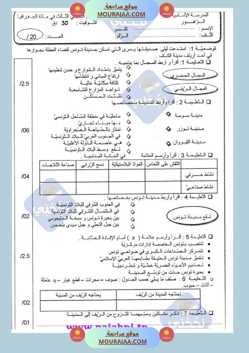 امتحانات_جغرافيا_سنة_خامسة_ابتدائي_ثلاثي_الثالث_