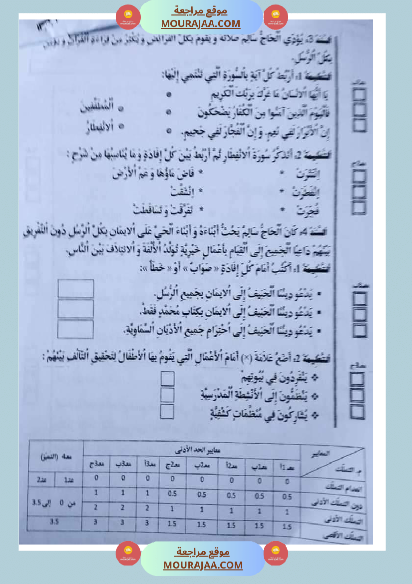امتحان_تربية_الإسلامية_سنة_خامسة_ابتدائي_ثلاثي_الثالث__1