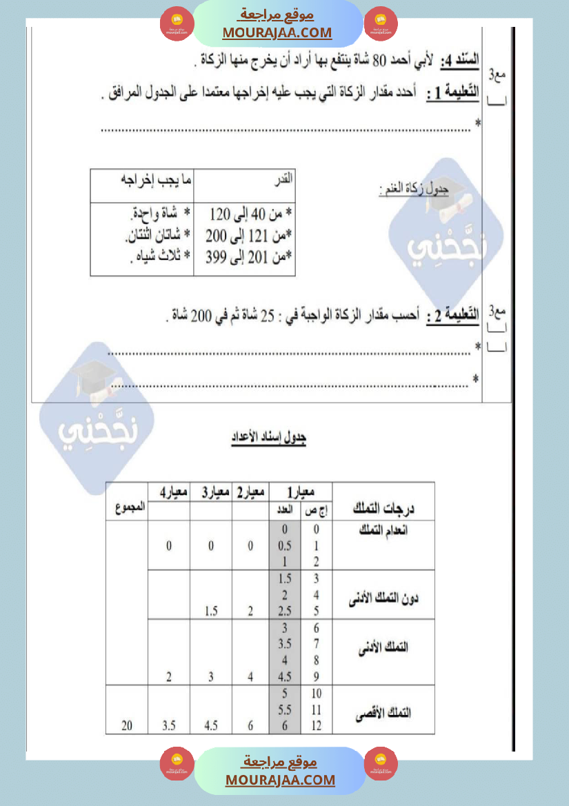 امتحانات_تربية_إسلامية_سنة_خامسة_ابتدائي_ثلاثي_الثالث_