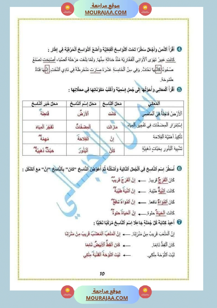قواعد اللغة سنة الخامسة الثلاثي الثالث صفحة 12