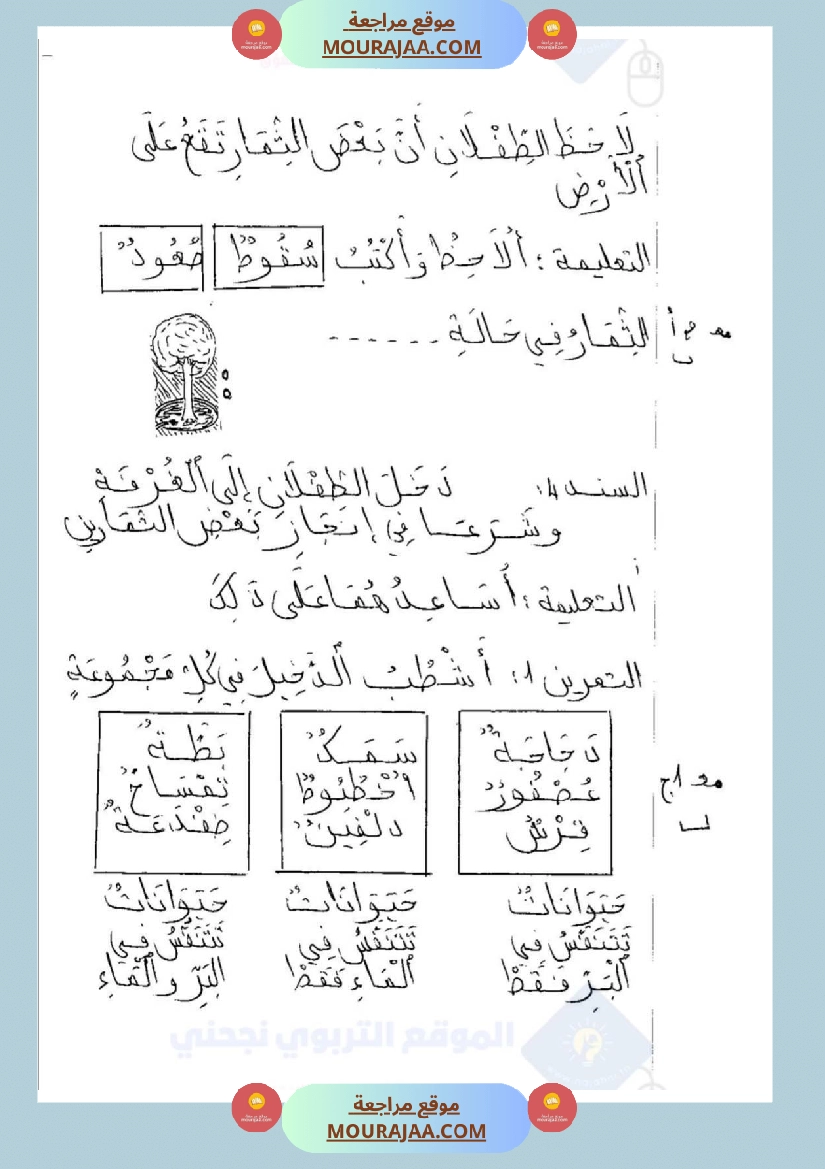 امتحانات إيقاظ علمي سنة ثانية ابتدائي ثلاثي الثالث  صفحة 24