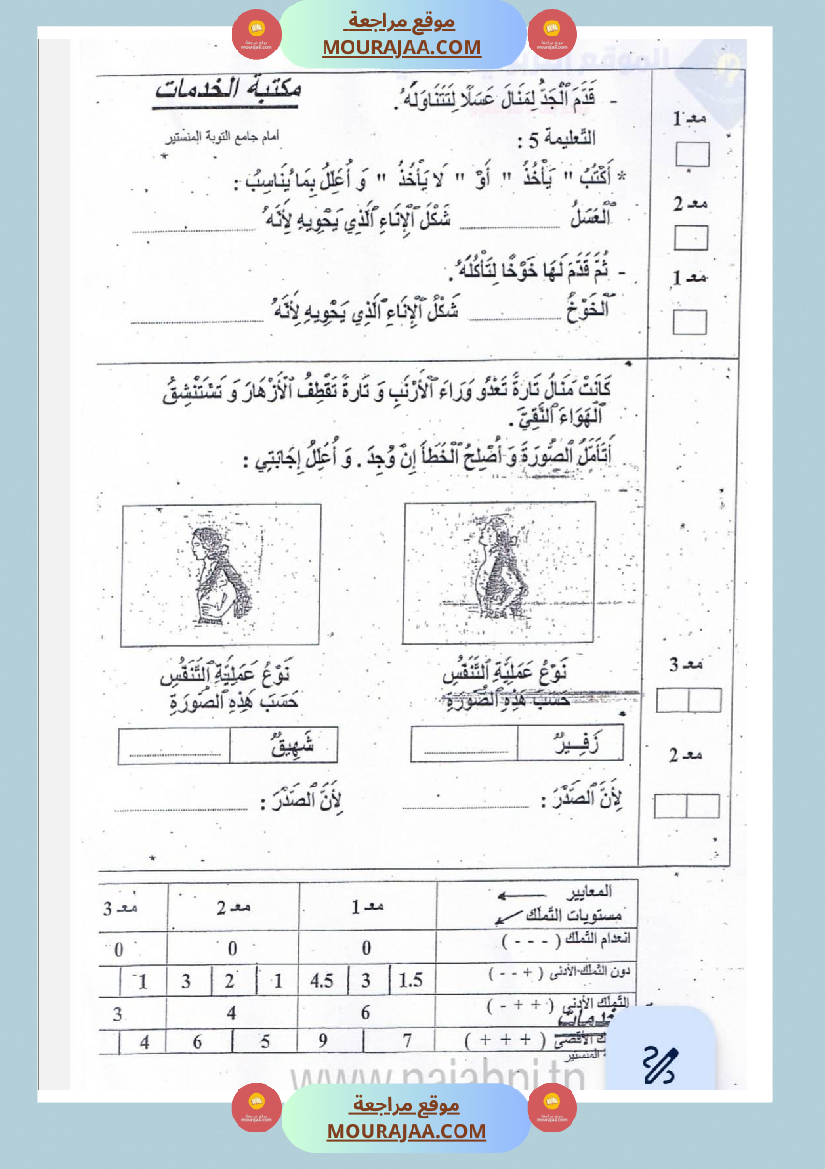 امتحانات_إيقاظ_علمي_سنة_ثانية_ابتدائي_ثلاثي_الثالث_