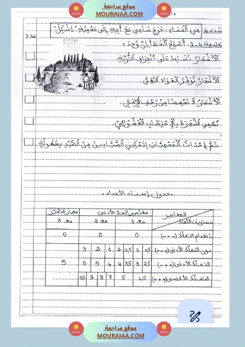 امتحانات إيقاظ علمي سنة ثالثة ابتدائي ثلاثي الثالث  صفحة 16