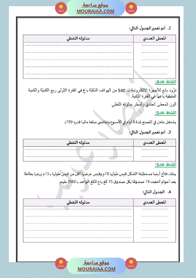 دعم و علاج السنة الخامسة