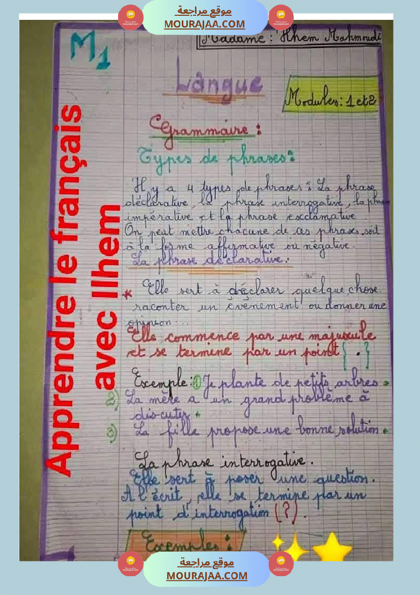 modules 1 et 2 5eme annee 