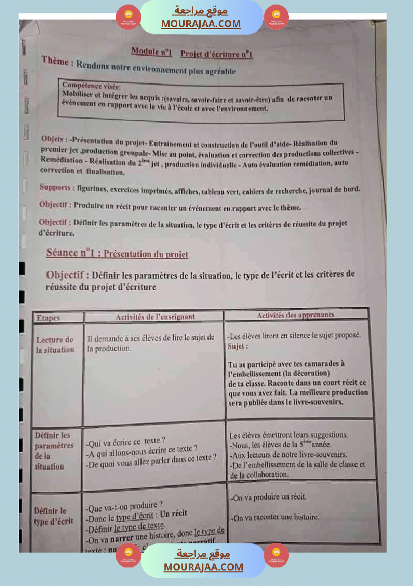 modules 1 et 2 5eme annee 