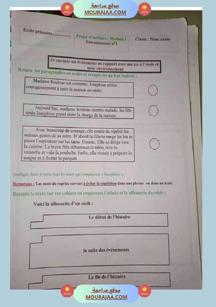 modules 1 et 2 5eme annee 
