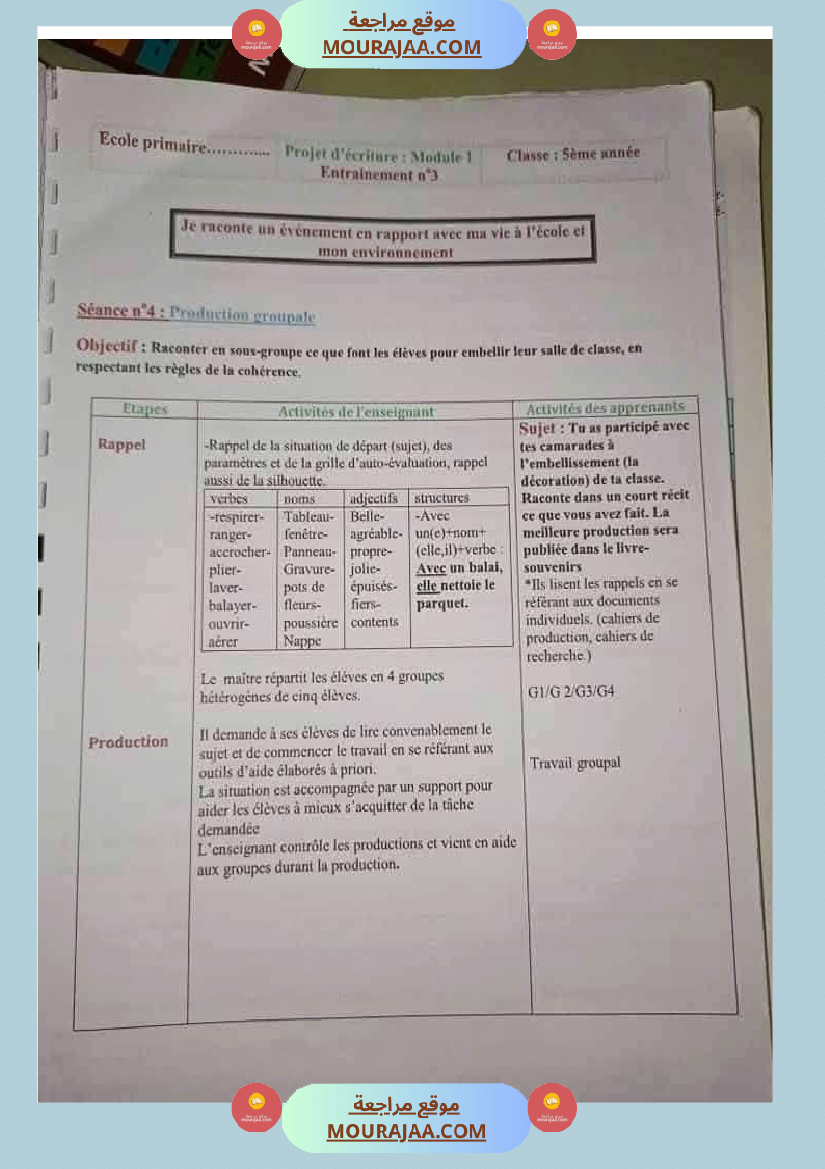 modules 1 et 2 5eme annee 