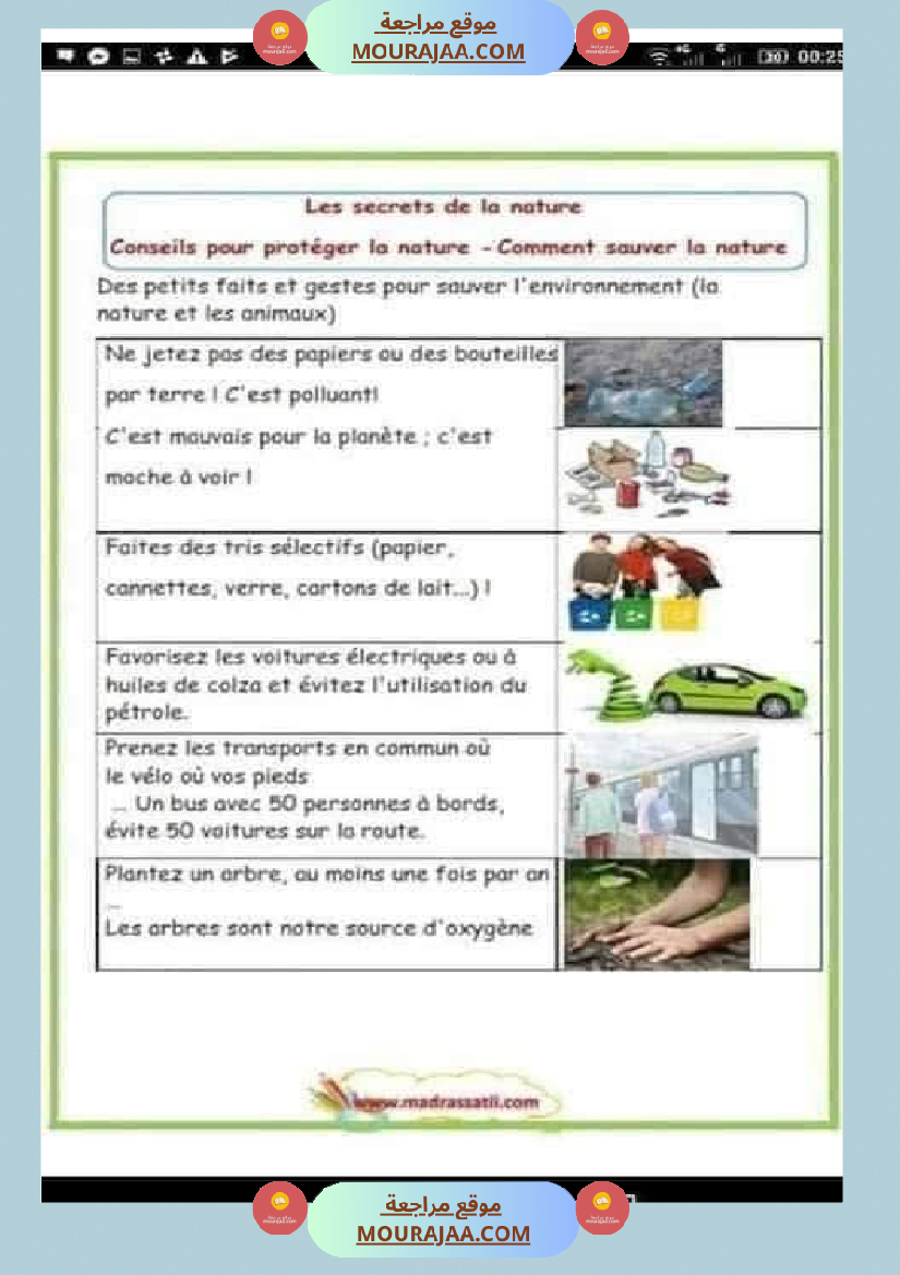 السنة الخامسة انتاجات فرنسية