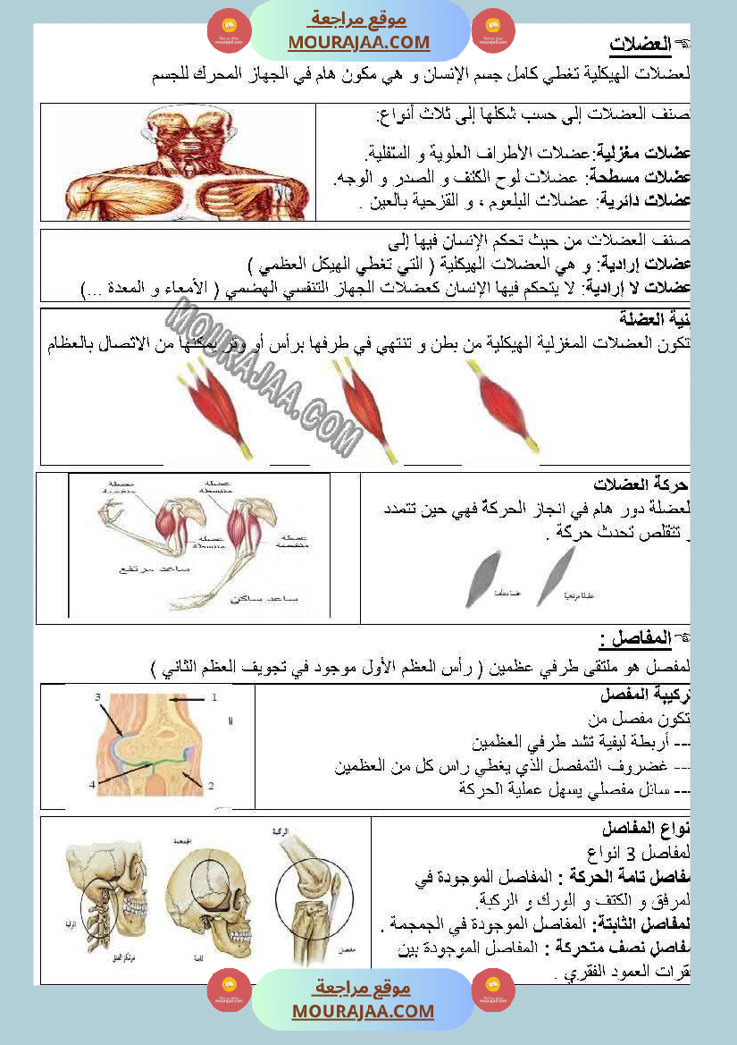 سنة خامسة تلاخيص في مادة الإيقاظ العلمي ثلاثي 1