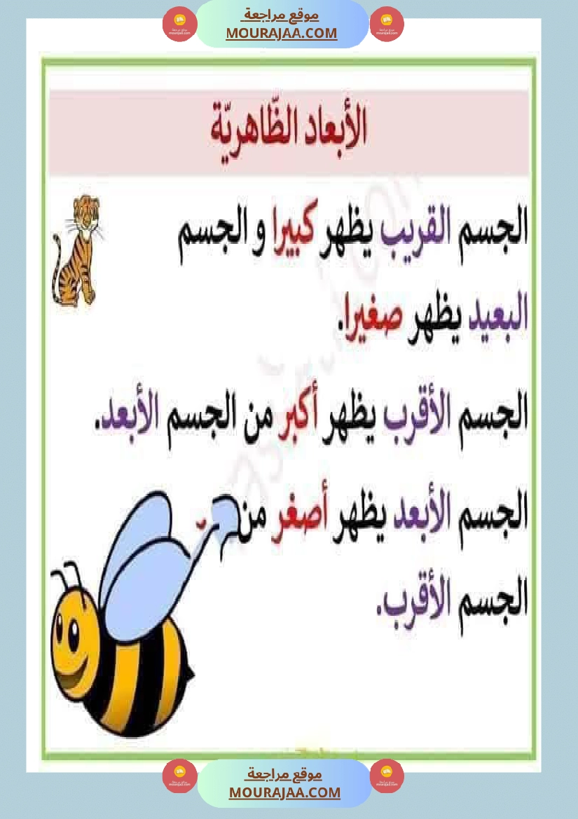 السنة الثانية إيقاظ علمي الأبعاد الظاهرية للأجسام صفحة 17