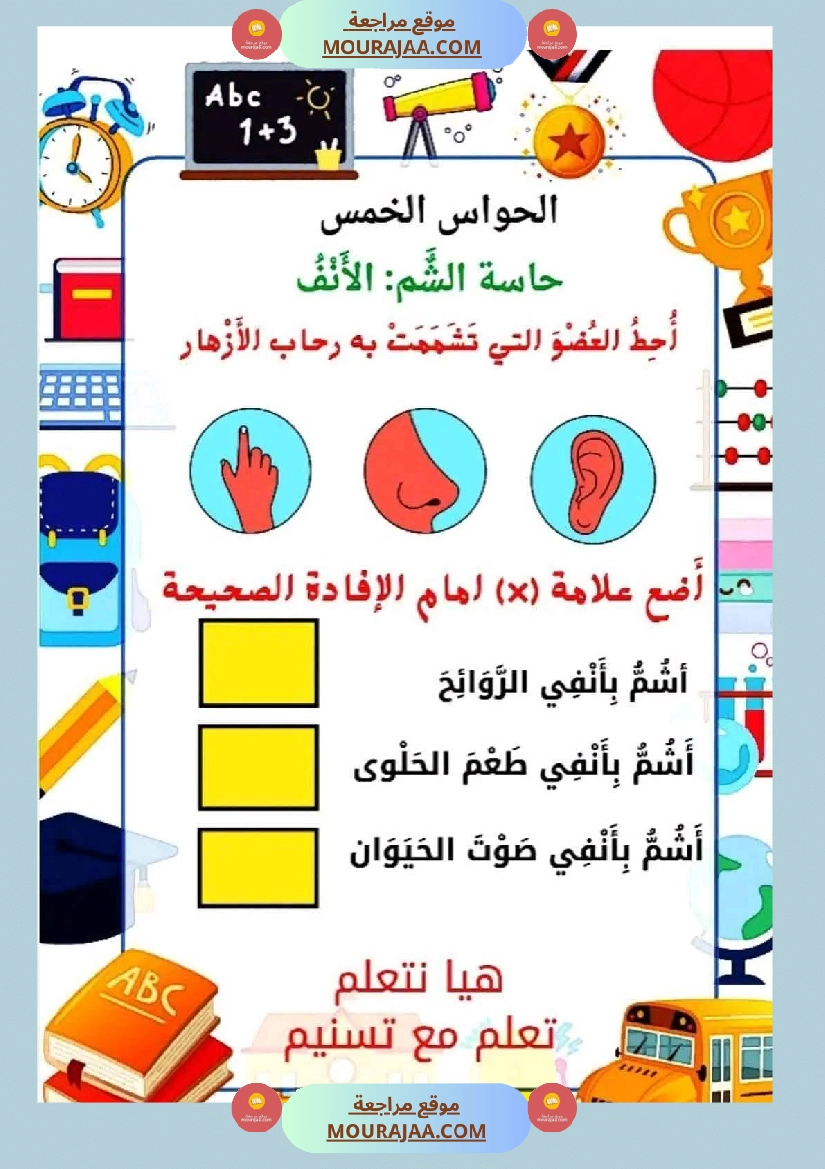 السنة الأولى إيقاظ علمي محور الحواس الخمس صفحة 7