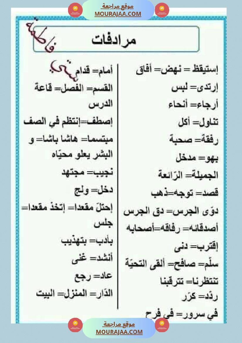 تواصل شفوي السنة الاولى