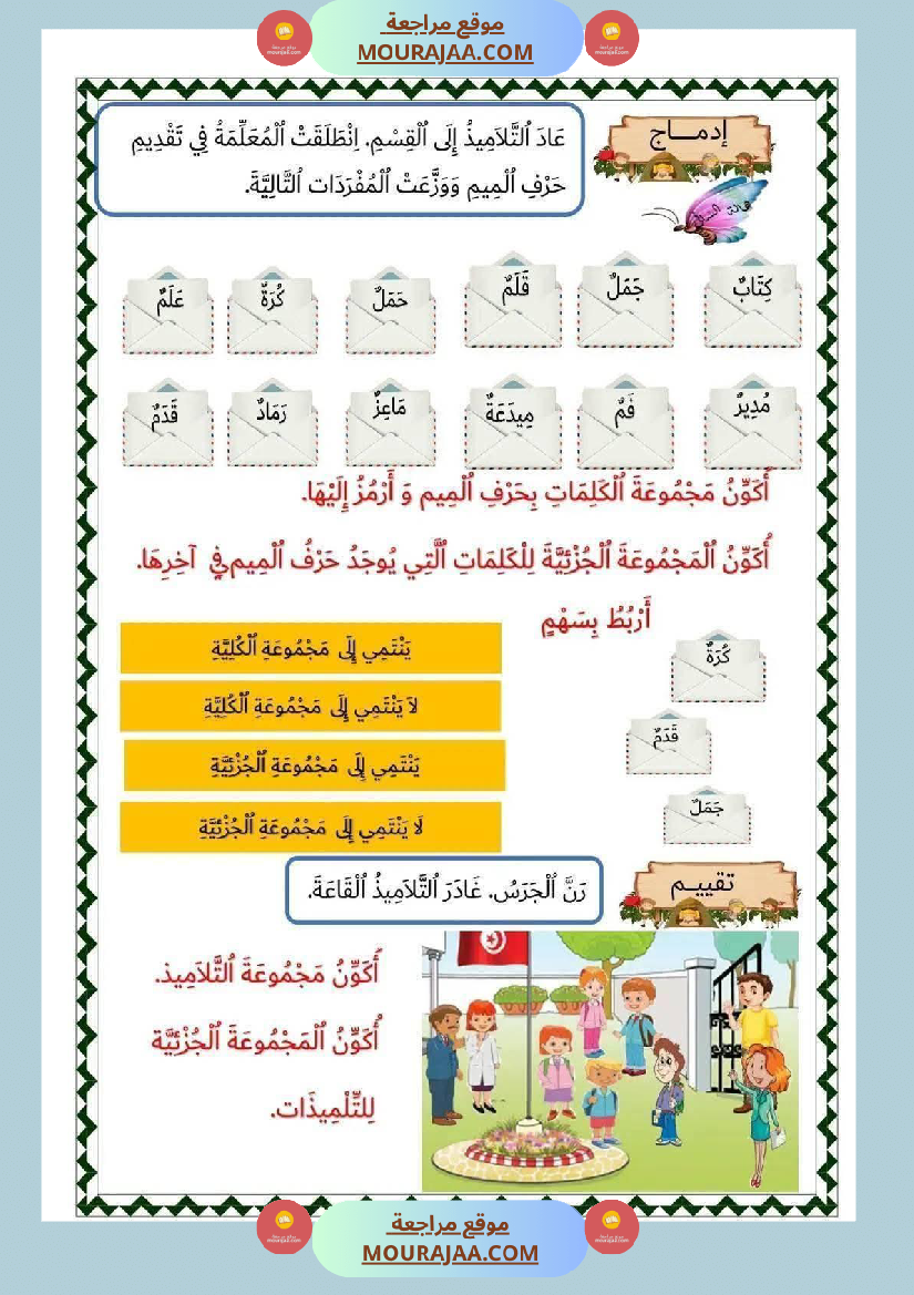 اولى ابتدائي امتحانات الثلاثي الأول