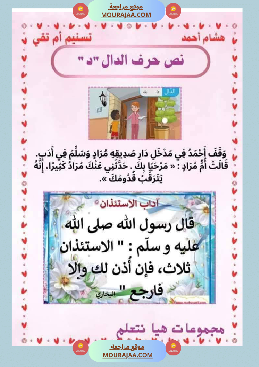 تواصل شفوي الوحدة الثانية سنة اولى