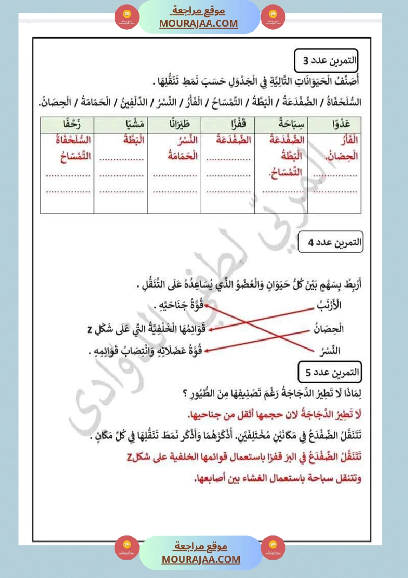 سنة رابعة اختبارات متنوعة ايقاظ علمي العربية قراءة انتاج كتابي رياضيات مرفقة بالاصلاح صفحة 16