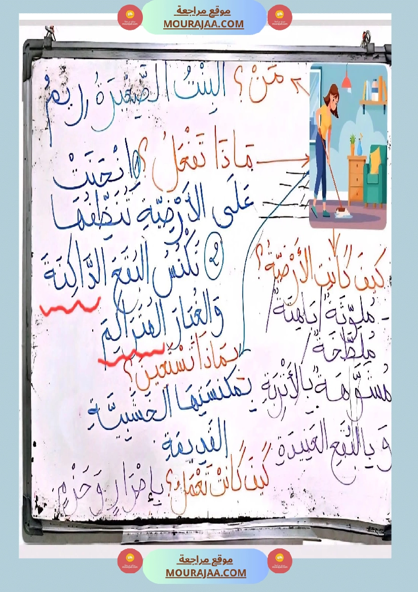 تواصل شفوي و إنتاج كتابي الرابعة موضوع تنظيف الحديقة صفحة 4