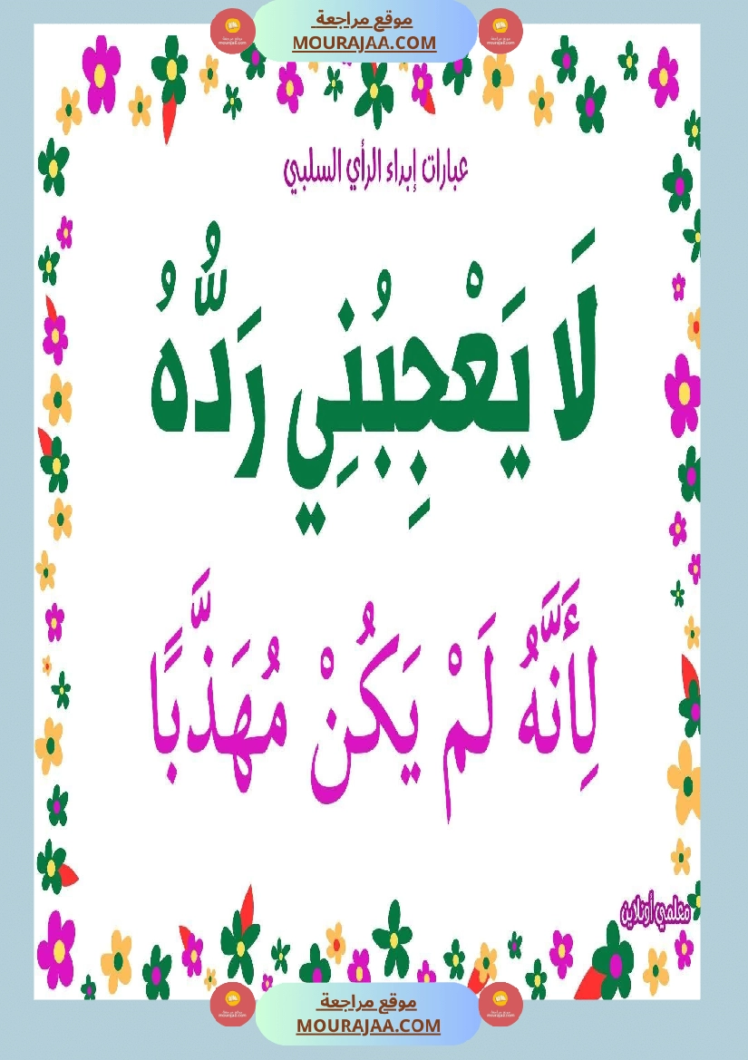 عبارات لإبداء الرأي السلبي  صفحة 6