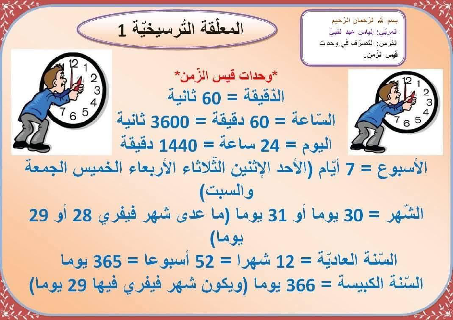 السنة السادسة معلقات ترسيخية في مادة الرياضيات