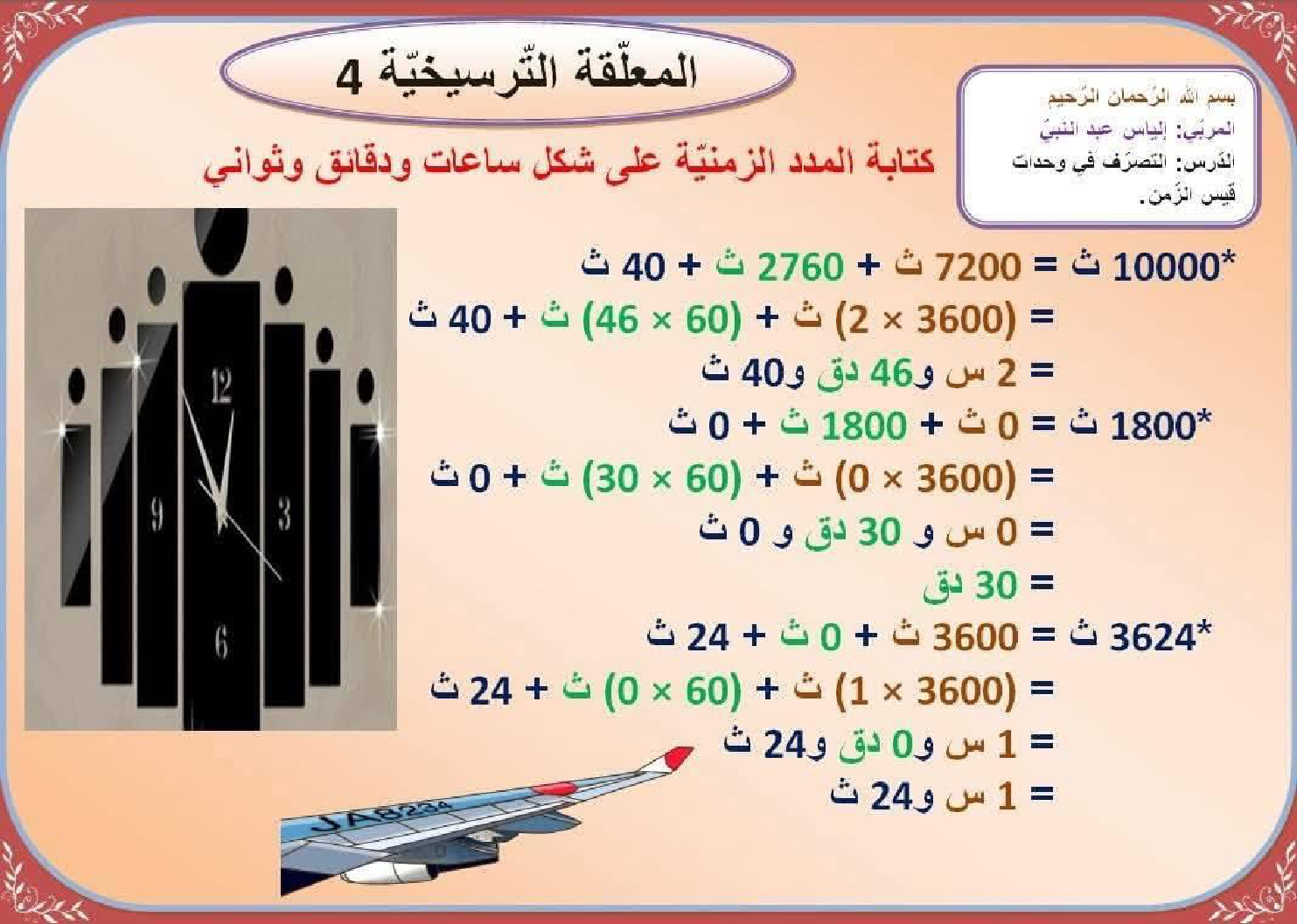 السنة السادسة معلقات ترسيخية في مادة الرياضيات