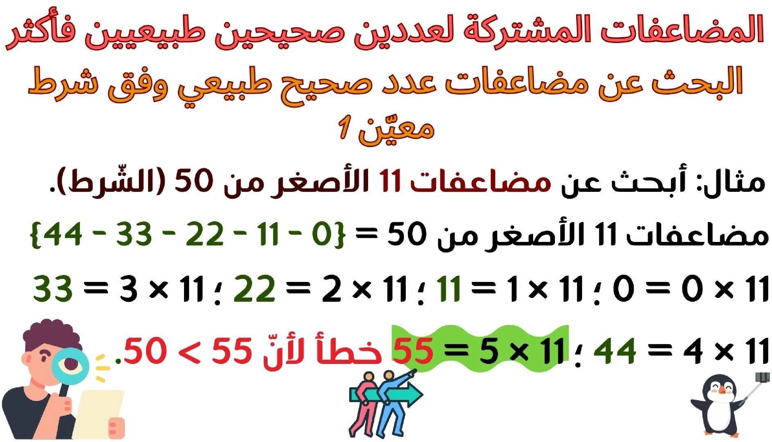 حساب سنة 6 الد رس أتعر ف مضاعفات مشتركة لعددين صحيحين طبيعيين فأكثر صفحة 14