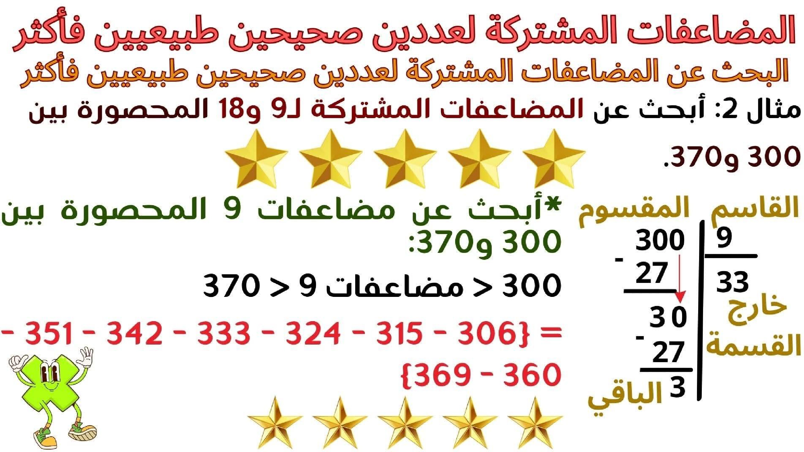 حساب سنة 6 الد رس أتعر ف مضاعفات مشتركة لعددين صحيحين طبيعيين فأكثر صفحة 3