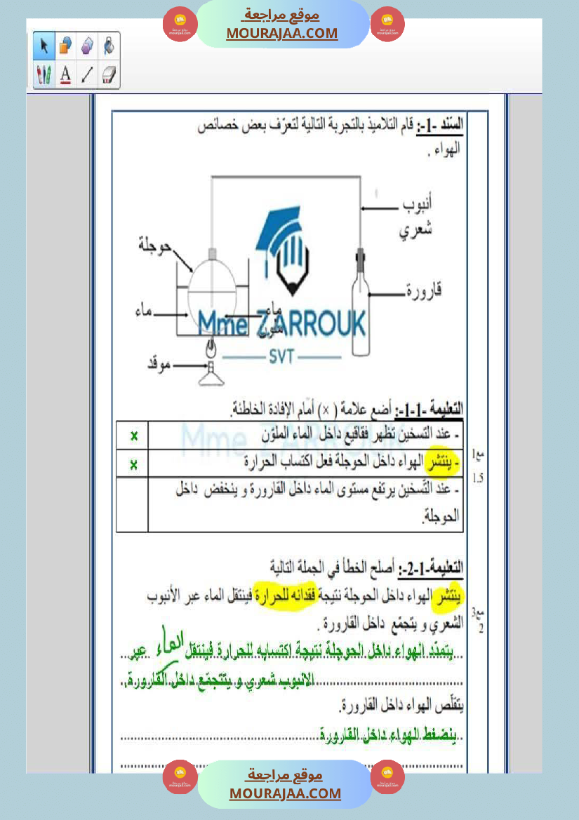 السنة السادسة دروس الإيقاظ العلمي الثلاثي الأول إدماج تقييم دعم وعلاج