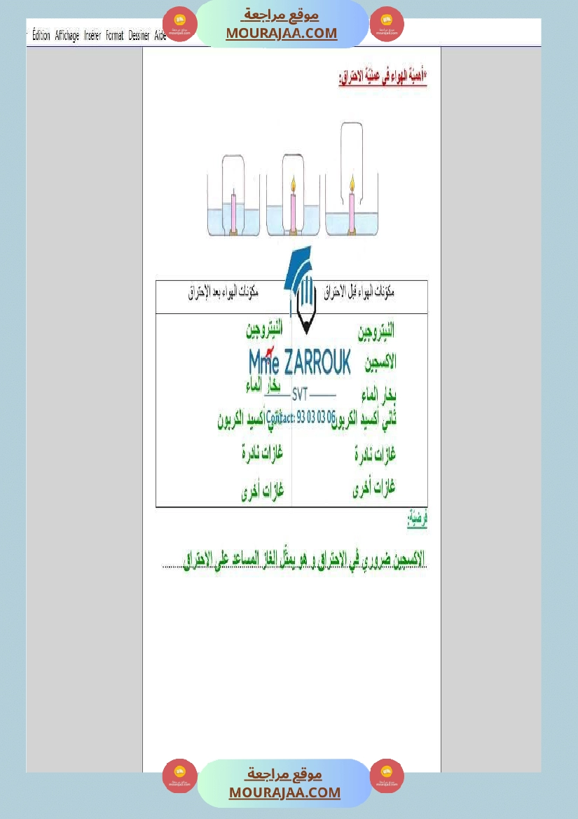 السنة السادسة دروس الإيقاظ العلمي الثلاثي الأول إدماج تقييم دعم وعلاج صفحة 9
