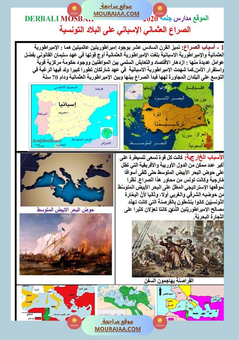 السنة السادسة دروس التاريخ الثلاثي الأول