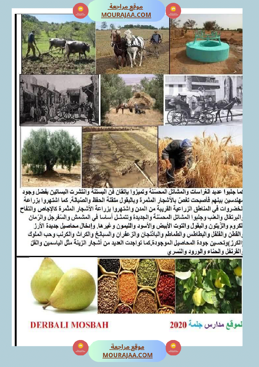 السنة السادسة دروس التاريخ الثلاثي الأول