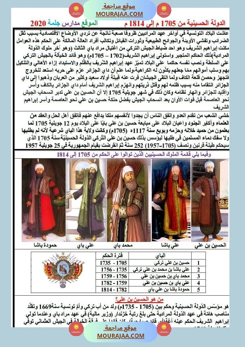 السنة السادسة دروس التاريخ الثلاثي الأول صفحة 6