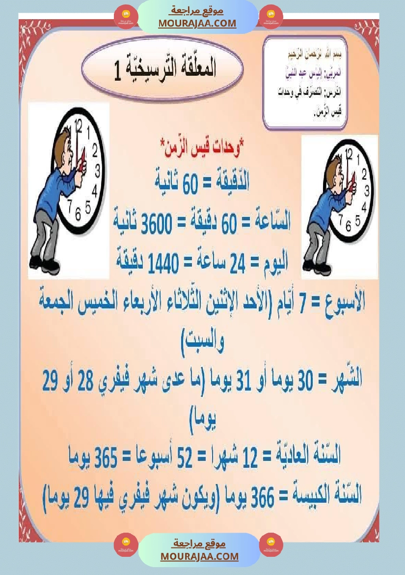 السنة السادسة معلقات ترسيخية في مادة الرياضيات صفحة 7