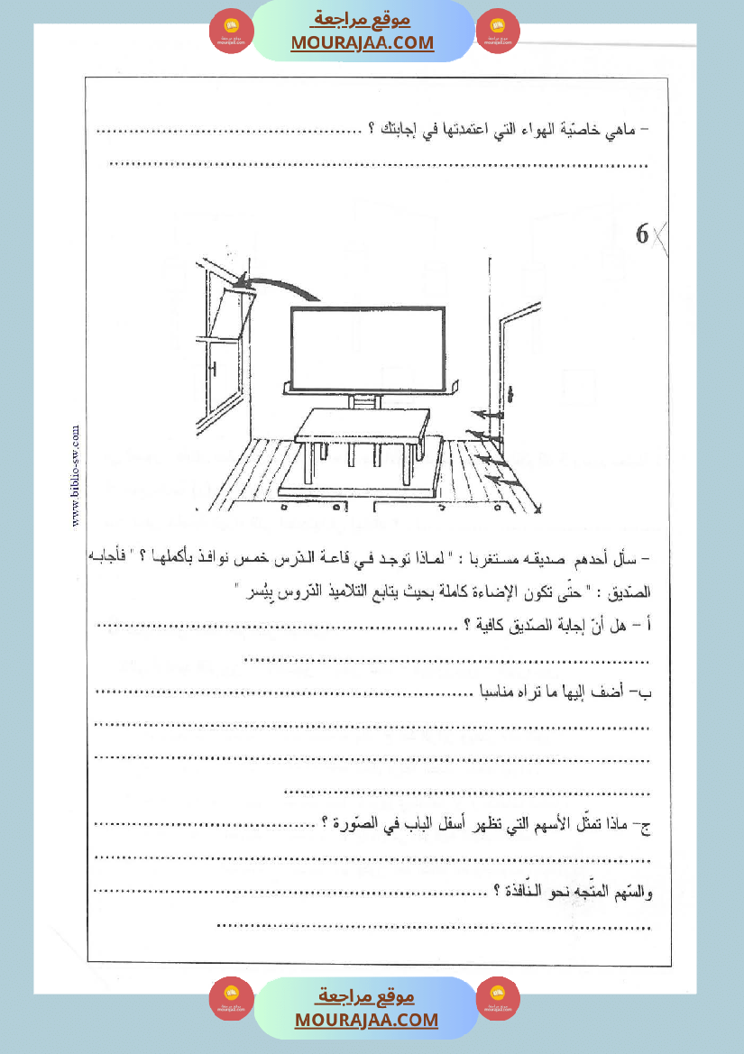 محور الهواء الإحتراق السنة السادسة