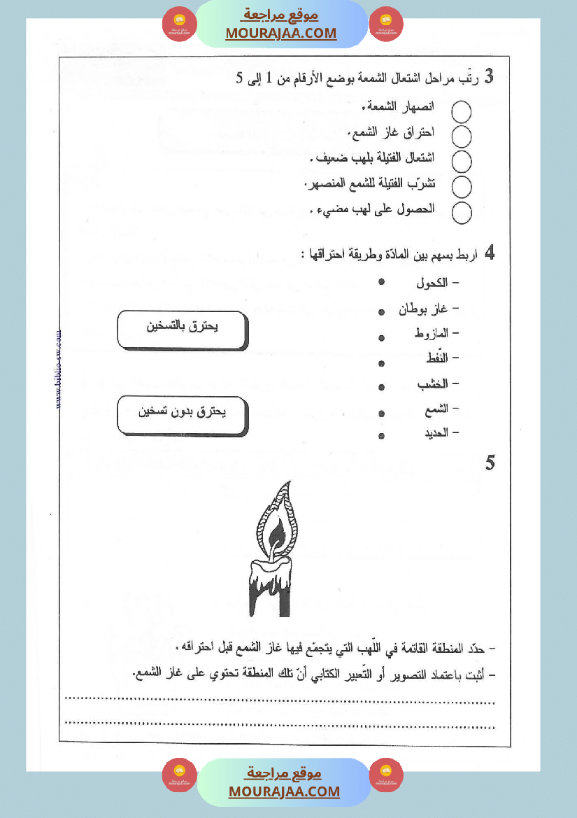 محور الهواء الإحتراق السنة السادسة